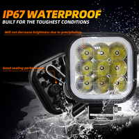 Haute qualité 27W IP67 étanche LED lumière de travail tracteur carré Auto lampe extérieure boîtier en aluminium moulé sous pression 12-36V nouvel état