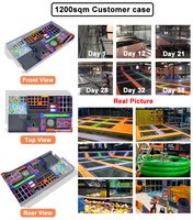 Dream Catch personnalisé 300 m² professionnel enfants adultes trampoline lit élastique parc d'attractions grand parc de trampoline intérieur commercial