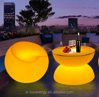 Tabouret lumineux LED rechargeable en forme de pomme, mobilier moderne en plastique, tables et chaises pour cafés, hôtels et extérieur, multicolore