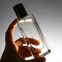 Flacon de parfum en verre de luxe vide de 50 ml avec bouchon en alliage de zinc, impression personnalisée du logo, boîte d'emballage, contenant de parfum classique