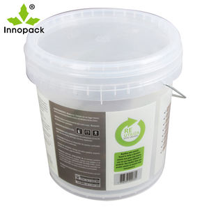 Seau d'emballage en plastique Support couleur personnalisé Impression Vente directe d'usine Seau 13L en plastique avec couvercle - Product Image 4