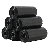 Sacs poubelles en plastique PE jetables grande capacité, fabriqués en série, avec poignée Flexiloop, pour usage domestique, best-seller, en rouleau, vente en gros