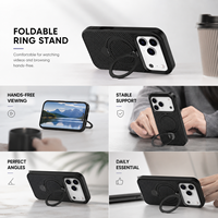 Étui de téléphone en fibre de carbone magnétique, coque de protection fine