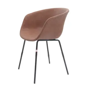 Silla nórdica de comedor de hierro forjado dorada, diseño simple y moderno, informal, suave, creativa, para cafetería, comedor en casa, venta al por mayor