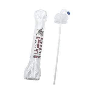 Gobelet en plastique sans BPA en forme d'os avec paille et couvercle, pour boissons glacées, idéal pour les fêtes d'enfants - Product Image 4