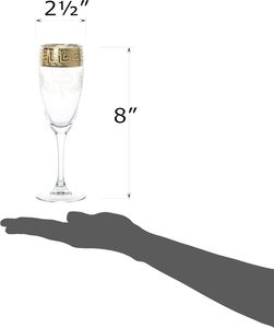 Elégante garniture de clé grecque dorée pour mariage cristal sans plomb soufflé à la bouche de luxe pour flûtes pour <span class=keywords><strong>registre</strong></span> de mariage - Product Image 5