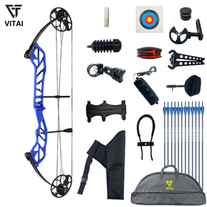 Arc à poulies de 36 pouces, réglable de 19 à 60 lbs, pour débutants, idéal pour l'entraînement en club d'archerie, modèle FH-FJ-002, force de tir réglable de 19 à 60 LBS - Product Image 1