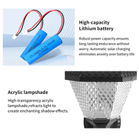 Lampes solaires LED pour allée et allée d'accès, étanches IP65, luminosité réglable, télécommande, économie d'énergie, lampes à pilier