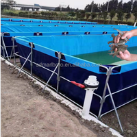Support pour étang à poissons Stockage flexible de l'eau Fonctionnement efficace de la pisciculture et un aquarium de piscine amusant pour les loisirs
