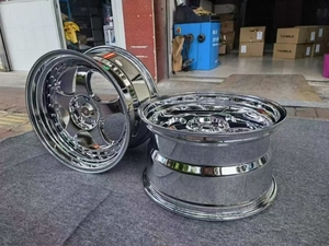 Jantes en alliage d'aluminium coulées à fond profond pour voiture de tourisme, finition chromée, 18 pouces, 5*120 PCD, ET22, largeur 9,5, neuves, personnalisées - Product Image 4
