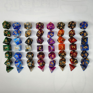 Lot de 7 dés polyédriques Galaxy en acrylique dégradé pour D&D RPG Dungeons & Dragons, jeu de rôle de table - Product Image 3