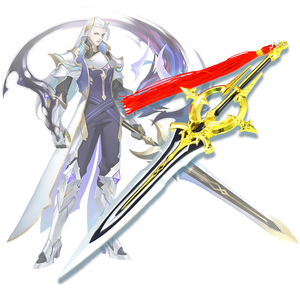 Inspirée Arena Valor (AoV) Silver Lament Kai Sword Replica Full Metal Tactical Longsword Battle-Ready Display Gravé Carving - Product Image 1