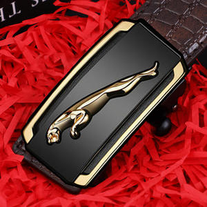 Cinturón con patrón de cocodrilo de cuero genuino para hombre, estilo informal de negocios versátil, jóvenes de mediana edad con aleación - Product Image 4