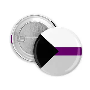 Özel Demisexual bayrak düğmesi Demisexual gurur Pin rozeti | Gurur aksesuarları