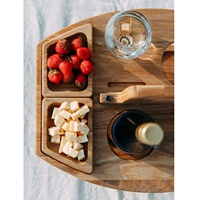 Table de pique-nique en bois pour la plage, Table à vin en plein air, petite Table de pique-nique pliable et portable avec poignée