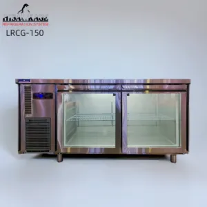 New product Hisakage 420L Commercial Under counter Refrigerator air cooling 2 glass doors fridge for Restaurant