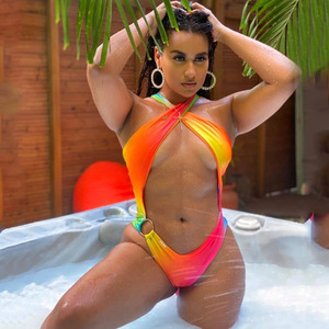 Traje de Baño Sexy de Una Pieza con Tanga, Espalda Descubierta y Tiras Cruzadas, Micro Traje de Baño para <span class=keywords><strong>Mujer</strong></span>, Ropa de Playa con Tiras - Product Image 2