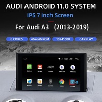 Lecteur multimédia de voiture à écran tactile IPS LCD de 7 pouces pour Audi A3 2013-2019 Android voiture DVD navigateur GPS WiFi stéréo unité principale