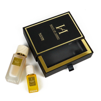 Boîte-cadeau de luxe de tiroir d'impression de logo avec l'emballage fait sur commande de boîte de parfum de conception de ruban