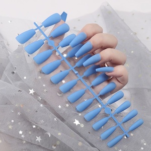 <span class=keywords><strong>Faux</strong></span> ongles en acrylique à pointe noire, 24 ballerine, artificiels, à bas prix, mi-longs, à pression, solides, <span class=keywords><strong>mat</strong></span>, nouveau Design, - Product Image 4