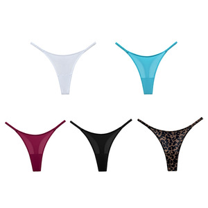 2025 Nahtlose Damen Unterwäsche Höschen Dessous Riemen Sexy <span class=keywords><strong>Bikini</strong></span> Low-Rise No Show Leoparden muster Unterwäsche Zange - Product Image 6