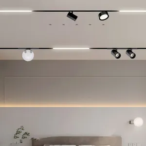 Bom preço moderno interior para restaurantes decoração residencial, montagem de superfície inteligente cob magnético led luz de pista