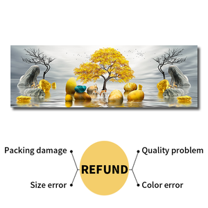 <span class=keywords><strong>Peinture</strong></span> numérique <span class=keywords><strong>sur</strong></span> <span class=keywords><strong>toile</strong></span> style impressionniste, motif <span class=keywords><strong>Arbre</strong></span> doré et paysage d'œufs, pour la décoration intérieure - Ventes quotidiennes - Product Image 2