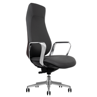 Chaise pivotante contemporaine, hauteur réglable, design luxueux, ergonomique, en cuir véritable, chaise de bureau confortable pour cadres