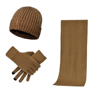 <span class=keywords><strong>Ensemble</strong></span> trois pièces pour homme et <span class=keywords><strong>femme</strong></span>, automne et hiver, tricoté, épais, chaud, en acrylique, <span class=keywords><strong>bonnet</strong></span>, écharpe longue, <span class=keywords><strong>gants</strong></span>, style uni - Product Image 5