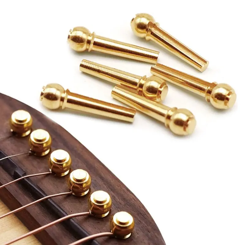 Ponti di chitarra a ponte di corde e cordiera perni del ponte osseo di chitarra per la sostituzione di parti musicali Folk acustiche portachiavi CN;GUA