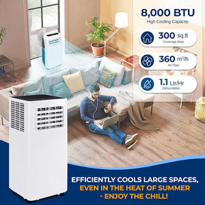 Mini <span class=keywords><strong>climatiseur</strong></span> portable intelligent 7 000BTU à 9 000BTU AC <span class=keywords><strong>mobile</strong></span> facile à déplacer - Product Image 2