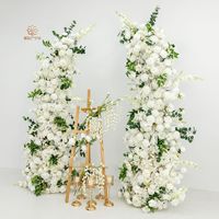Composition florale romantique en soie blanche effet naturel pour arche de mariage, accessoires de photographie, décoration d'événements et de fêtes
