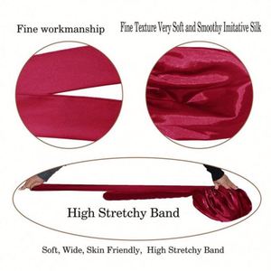 Custom Logo Children's Outdoor Sleep <b>Bonnet</b> with Elastic Tie Solid Color Night Hat Daily Wear Satin Four Seasons Use - Product Image 4