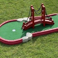 Terrain de golf miniature portable 9 trous en PVC, léger, imperméable, écologique, durable et antidérapant pour location