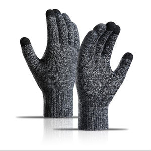 Adulte hiver chaud doux tricoté écran tactile coupe-vent antidérapant cyclisme doigts complets gants - Product Image 4