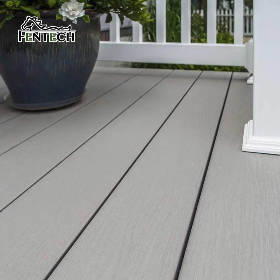 Fentech Extérieure En Plastique Vinyle De Decking, 100% Pvc Platelage