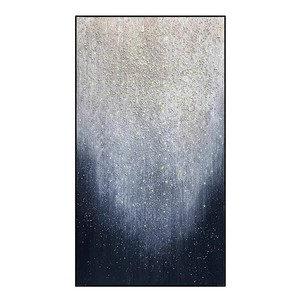 Peinture à l'huile peinte à la main, art abstrait, effet visuel 3D, cadre métallique, art mural contemporain pour entrée, couloir, salle à manger, décoration - Product Image 5