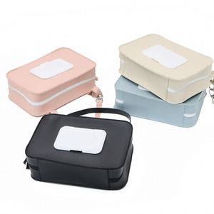 <b>Baby</b> <b>Wipe</b> Holder for Fresh <b>Wipes</b> PU Leather with PVC <b>Baby</b> <b>Wipes</b> Case <b>Baby</b> Wet Tissue Box <b>Dispenser</b> - Product Image 1