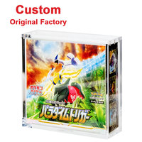 Boîte de rangement en acrylique personnalisée pour booster box japonais, compatible avec 1 boîte standard JP BB Deluxe, pour booster box Pokémon japonais standard.
