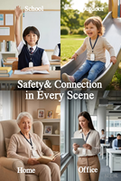 Traceur GPS intelligent 4G pour étudiants avec fonction d'appel SOS, batterie 1000 mAh, étanche IP65, détection de chute, contrôle par application, localisateur pour enfants et personnes âgées