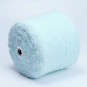 Hilo de tejer de 1,3 cm y 2,5 cm, hilo de plumas teñido de visón, hilo de suéter peludo a la moda de nailon para tejer - Product Image 4