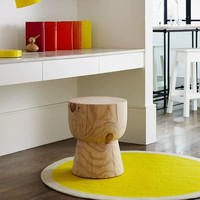 Table à thé en bois de style Wabi Sabi, table ronde créative, table basse en bois massif pour salon, tables d'appoint