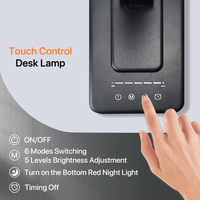 Soins oculaires Pas de lumière bleue 6 couleurs Réglable USB Rechargeable Led Lampe de table d'étude LED Pliante Lampe de table à gradation