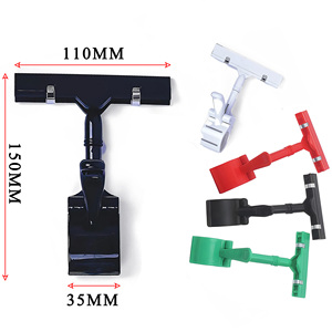 360 Degree Rotating Plastic POP Clip Sign Holder for Retail Supermarket Price Label Display Stand - Product Image 4