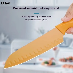 Ensemble de 6 couteaux de cuisine colorés, ensemble de couteaux de cuisine pour la maison, bon prix, ensemble de couteaux de cuisine en acier inoxydable - Product Image 5