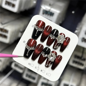 Nuevo Estilo de <span class=keywords><strong>Uñas</strong></span> Acrílicas con Diseño Floral, Proveedor de Productos de Belleza para Mujer, Caja de <span class=keywords><strong>Uñas</strong></span> Postizas de Lujo con Brillo - Product Image 5