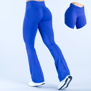 Nuova Tendenza: Pantaloni Yoga a Zampa Senza Cuciture da Donna, Vita Alta a V, Asciugatura Rapida, Traspiranti, Comodi, Sportivi, con Elastico in Vita - Product Image 2
