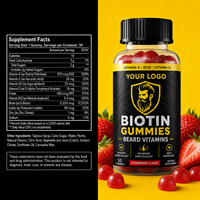 Gummies antioxydantes professionnelles pour la santé masculine, soin de la barbe et des cheveux, avec plusieurs oligo-éléments, 100 % naturelles, pour adultes