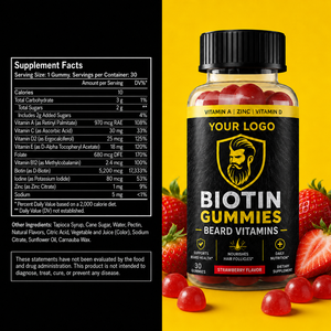 Productos Profesionales para la Salud Masculina, Nutrición Diaria para la Barba, Cuidado del Cabello de la Barba, Múltiples Oligoelementos, Gomitas para Barba de Adultos - Product Image 4
