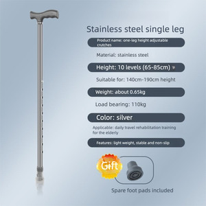 2025 New Arrival Có Thể Gập Lại Đi Bộ Mía Có Thể Điều Chỉnh Người Cao Tuổi Đi Bộ Dính Với Ánh Sáng LED Và Không Trượt Tpr Xử Lý - Product Image 6